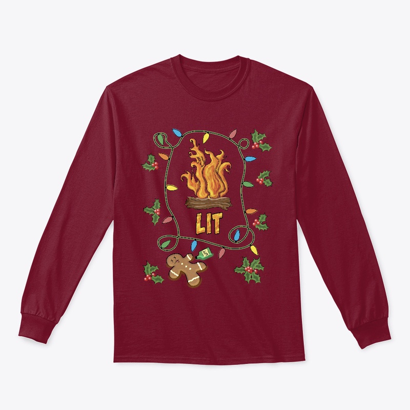 Lit. Funny Ugly Christmas Yule design.