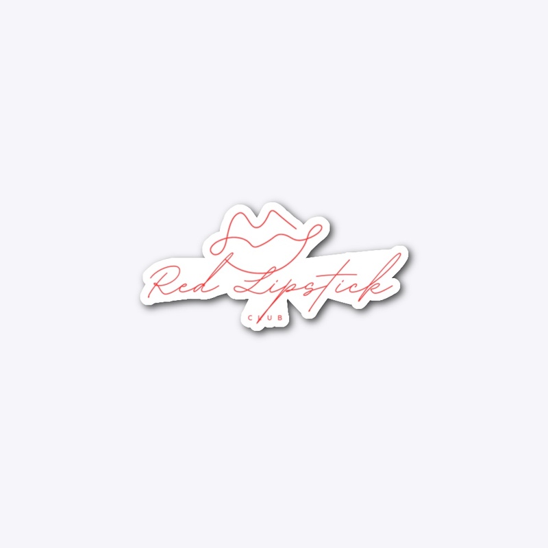 Red Lipstick Club Die Cut Sticker