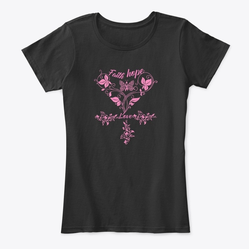 Faith Hope Love Butterfly Breast Cancer