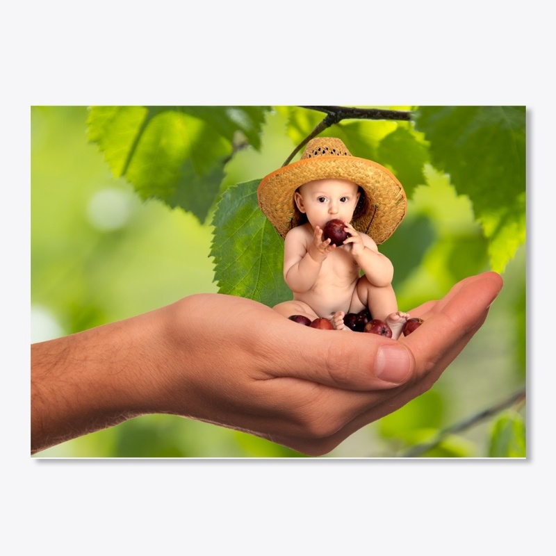 baby eating apple sticker