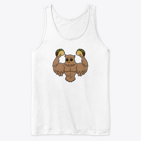 Tac Owl Shirt And Tanktop! White T-Shirt Front