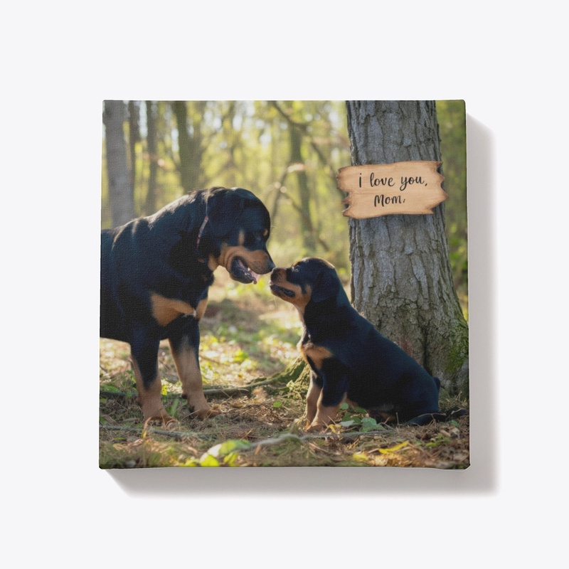 Mother & Puppy Love Canvas