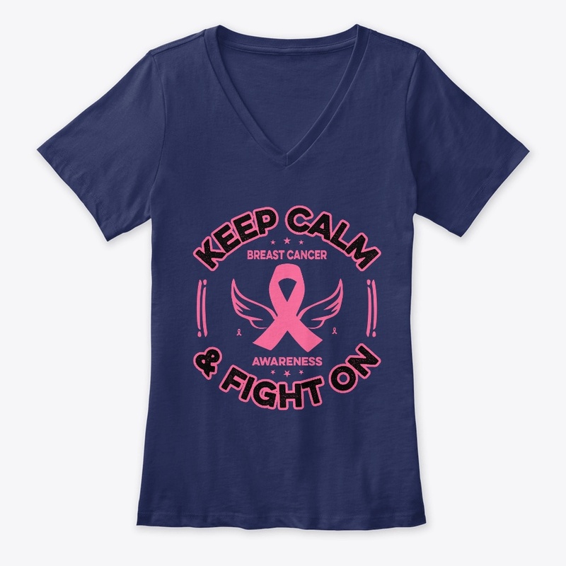 Keep calm and Fight on Breast Cancer Tee