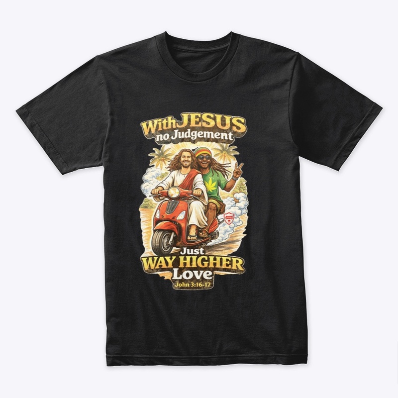 With Jesus Rastafarian Island Tee 