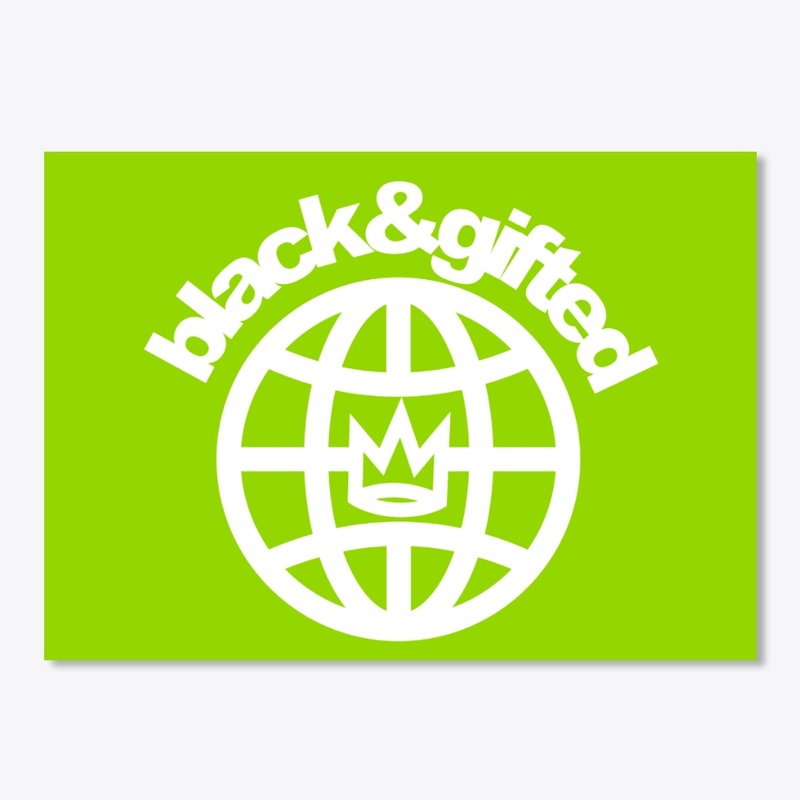 Black&Gifted Primary Logo White