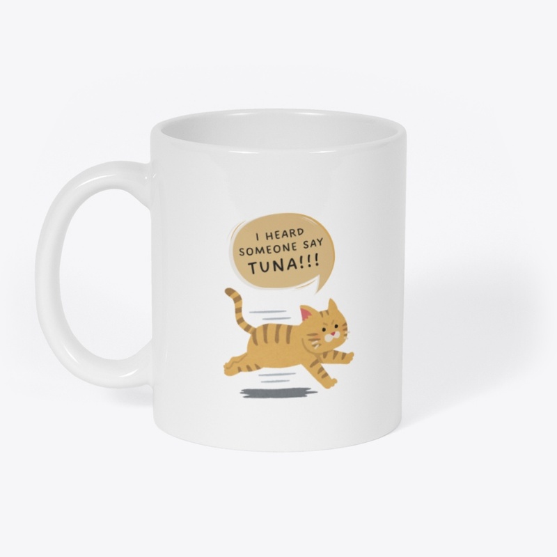 Yellow cat mug 