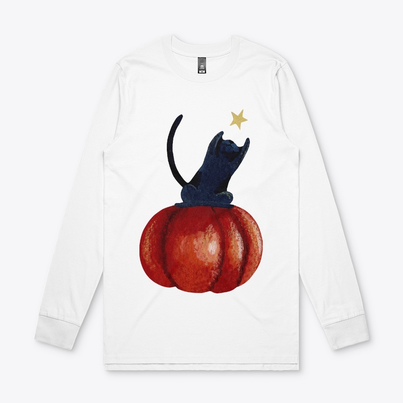 Cat on pumpkin Halloween Design