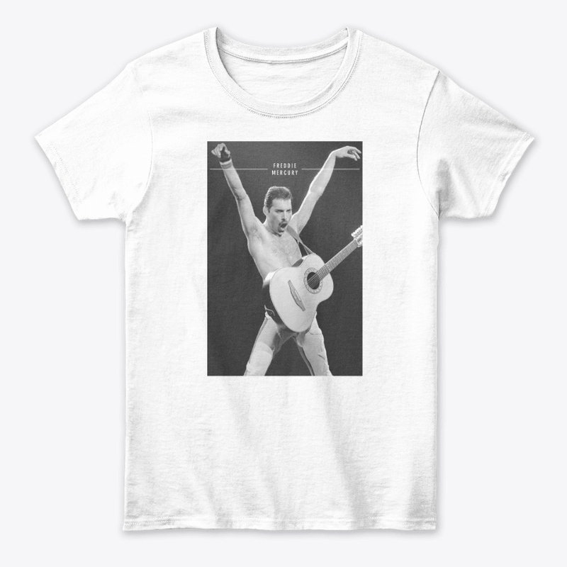 Freddie Mercury Official Live B&W Guitar
