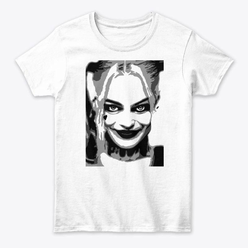 Margot Robbie Black and White Portrait