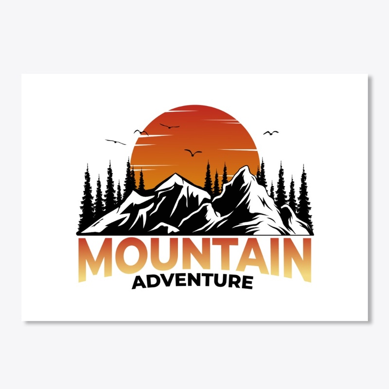 Mountain pine tree adventure sunset 