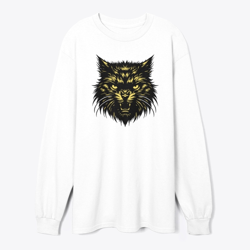 Angry Cat Head Design