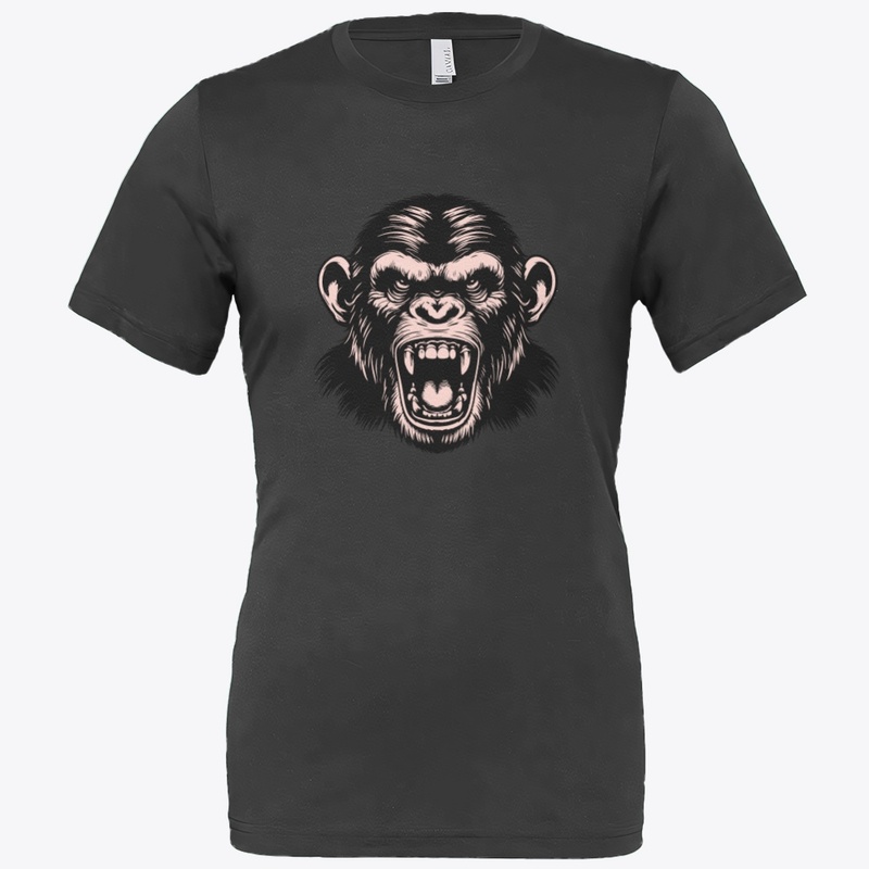 Angry Chimpanzee Head Graphic