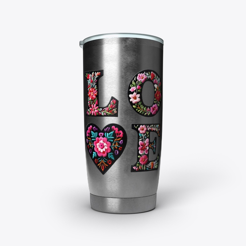 Charming Floral Love Valentine White