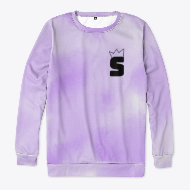 purple tie dye crown S 