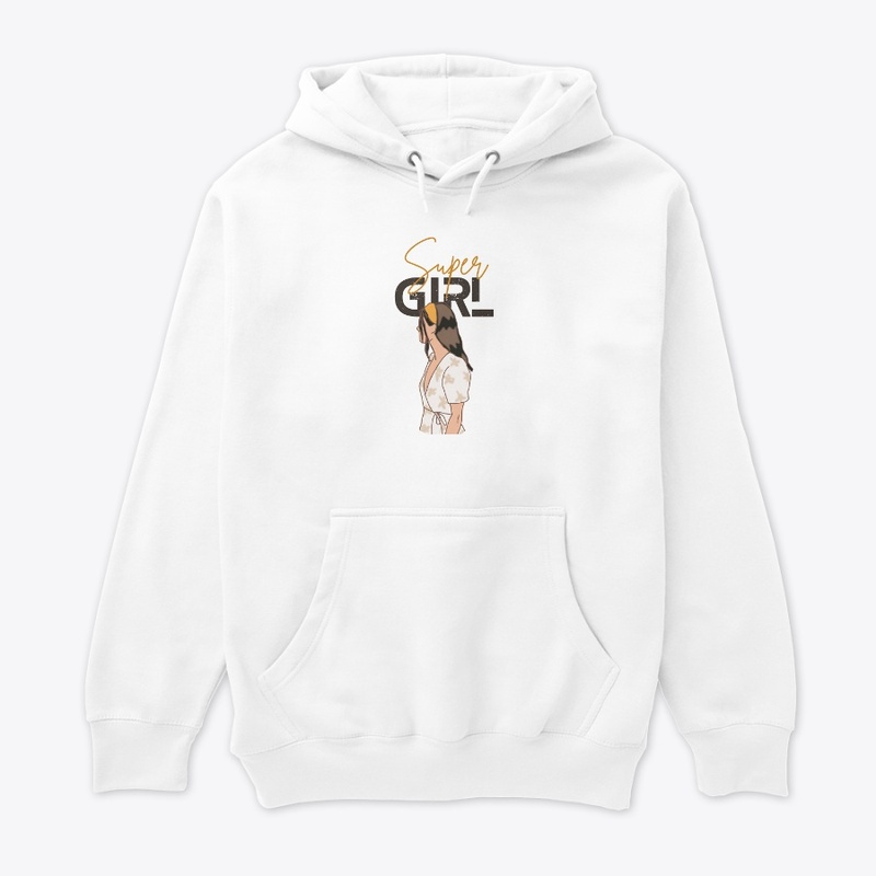 Brown Simple Super Girl T-Shirt