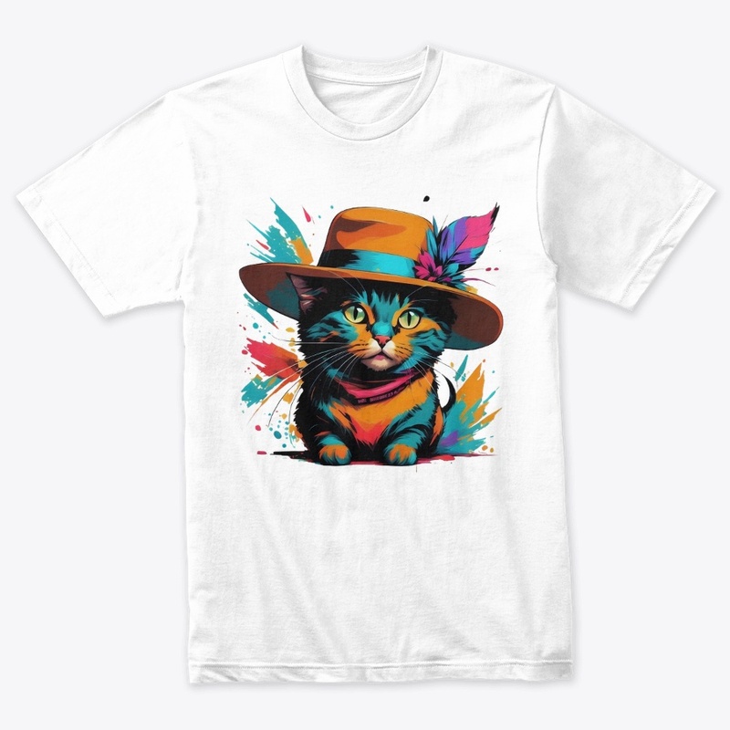 cat wear hat 