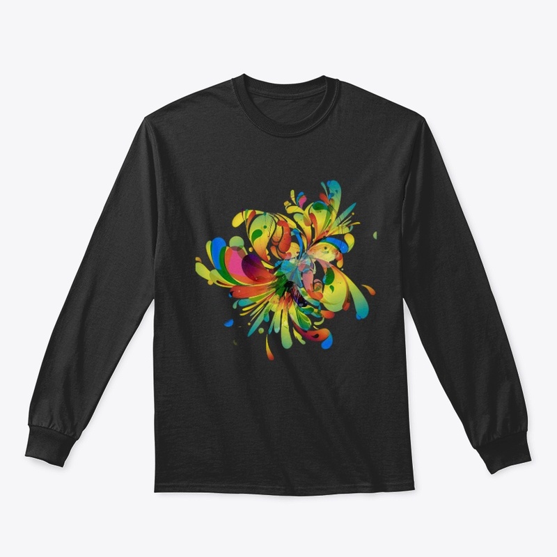 Abstract Multicolored Liquid Shapes