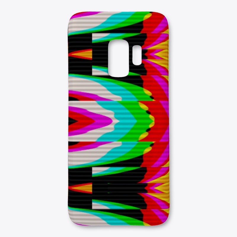 Multicolor Glitch Geometric Patter