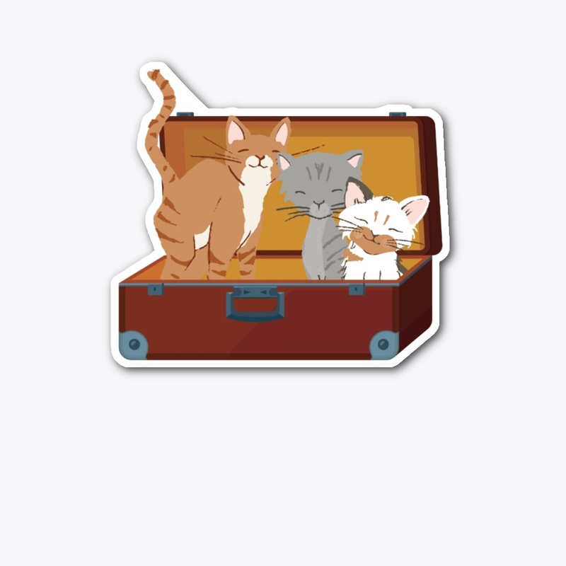 Cats in Vintage Suitcase