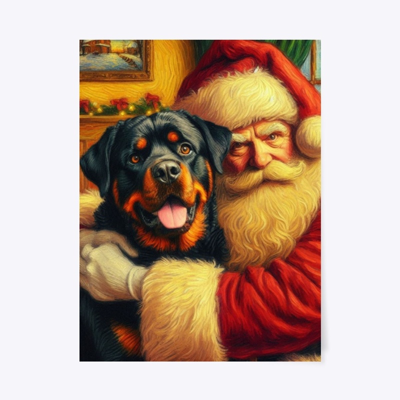 Rottweiler & Santa