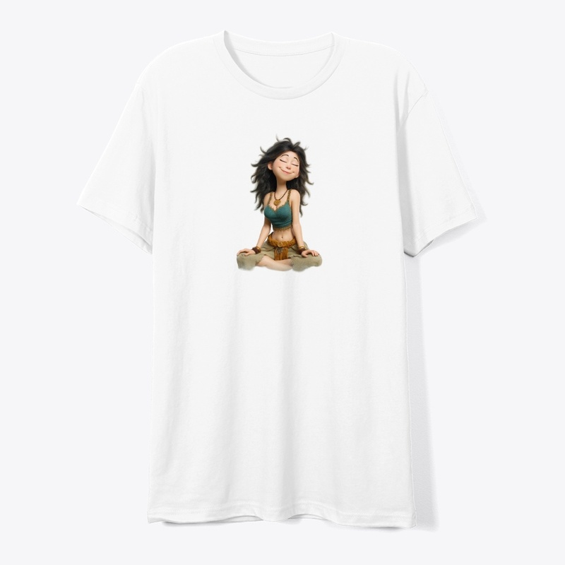 Cute 3D girl smiling and happy