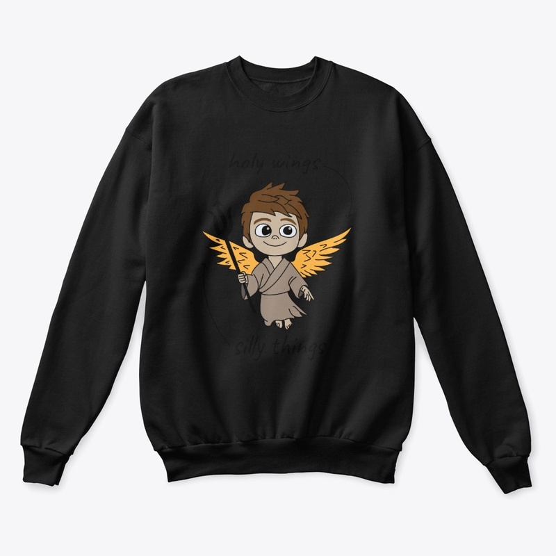 Celestial Child Angel with Golden Wings