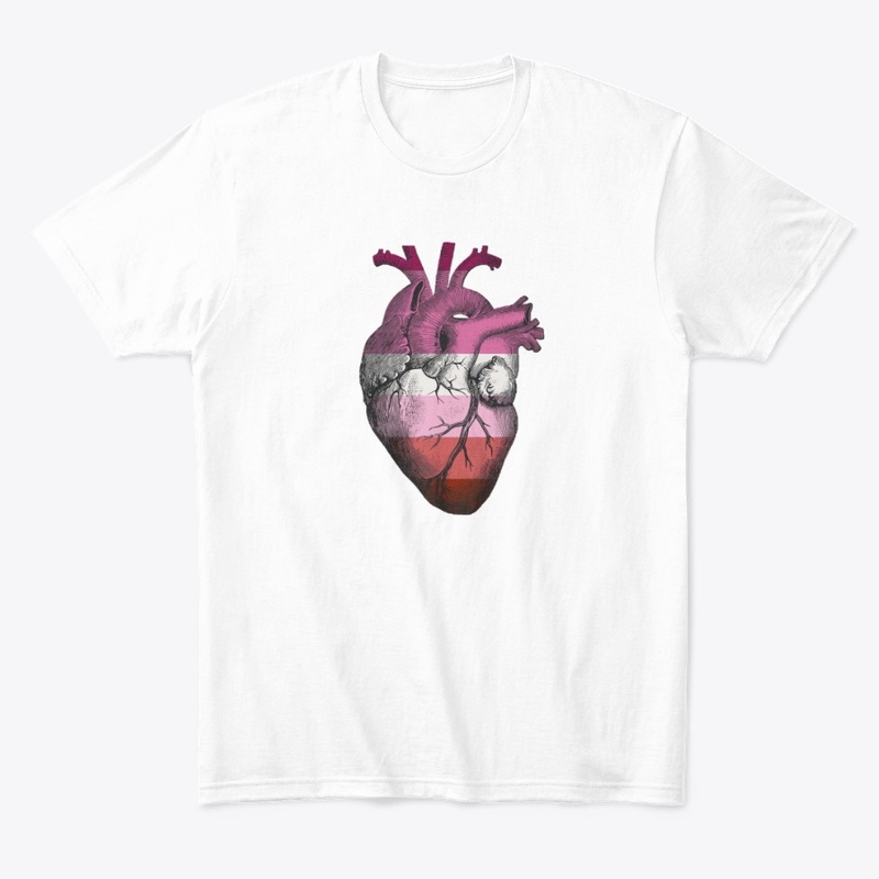 Lesbian Pride Anatomical Heart