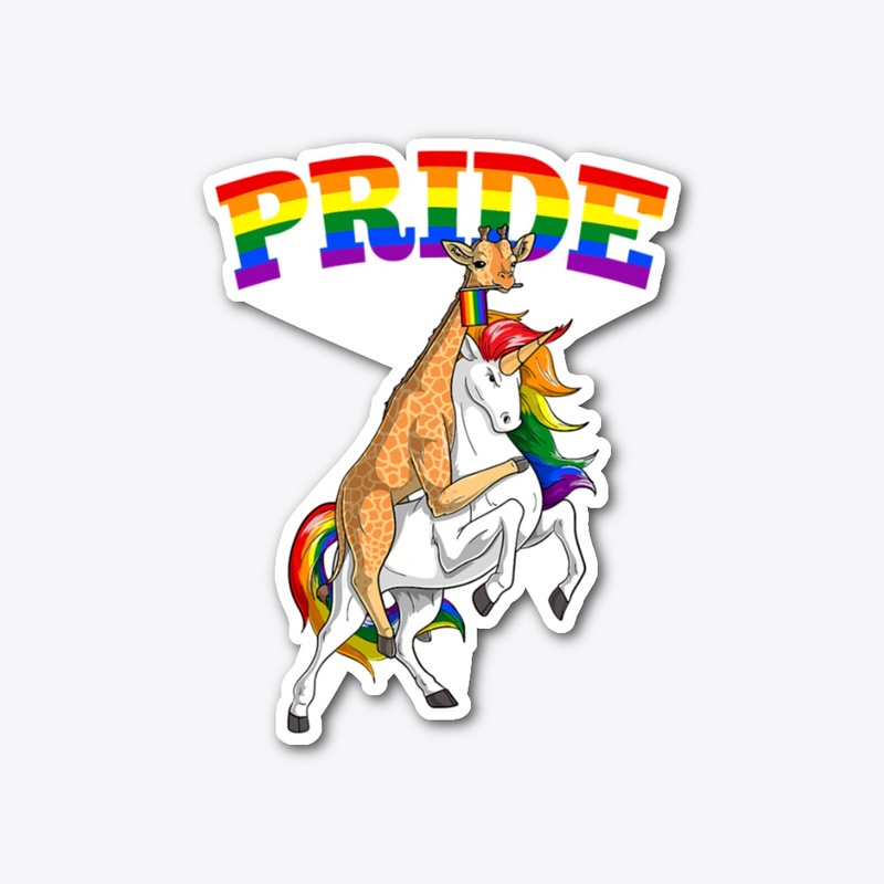 LGBTQ: UNICORN AND GIRAFFE STICKER