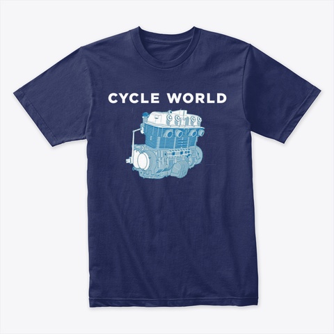 Cycle World Engine  Midnight Navy Camiseta Front