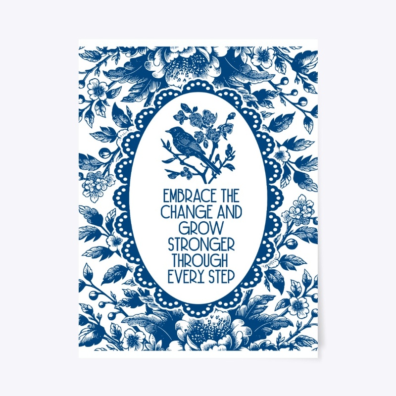 Motivational Quote Chinoiserie Art Print
