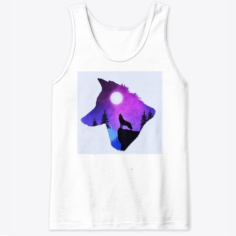 Wolf and the moon