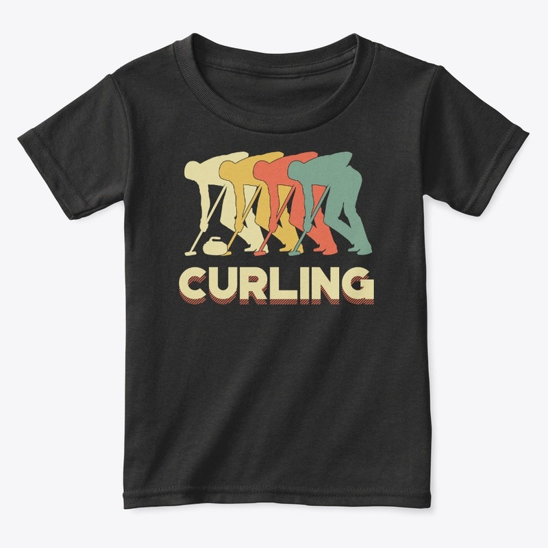 Retro Silhouette Vintage Curling Lover