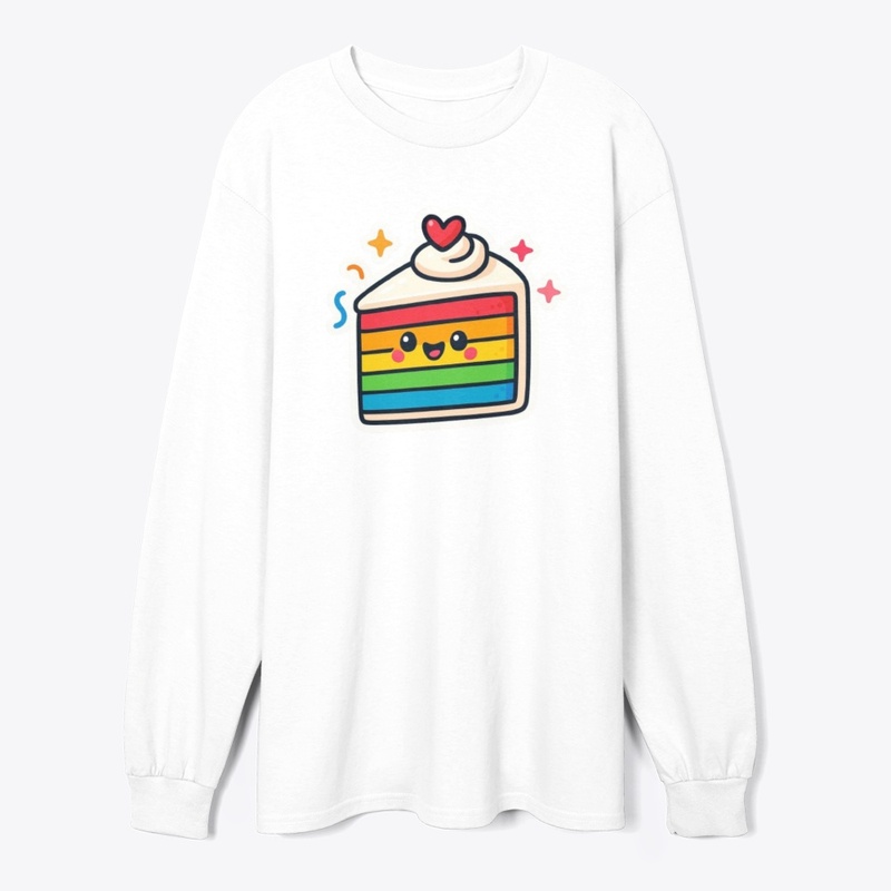 Happy Rainbow Cake Slice