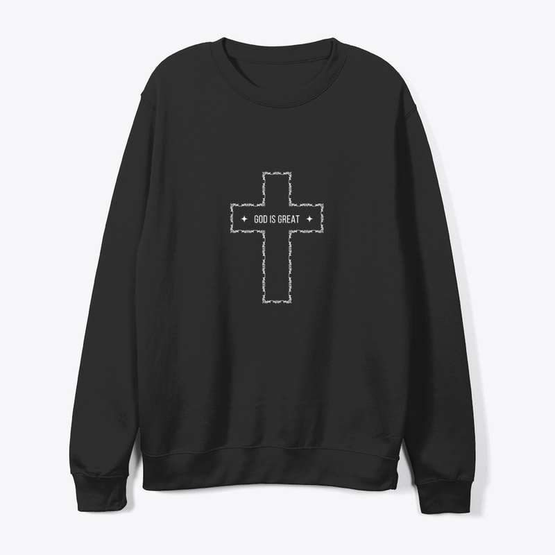 God is great with Christian Cross