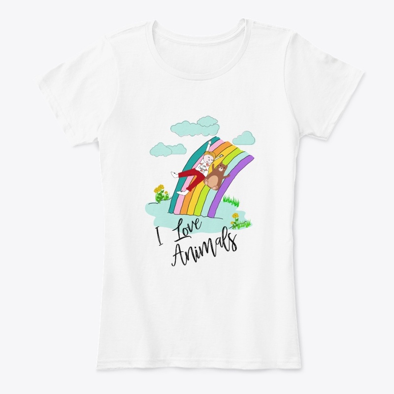Trendy T shirt- I love Animals