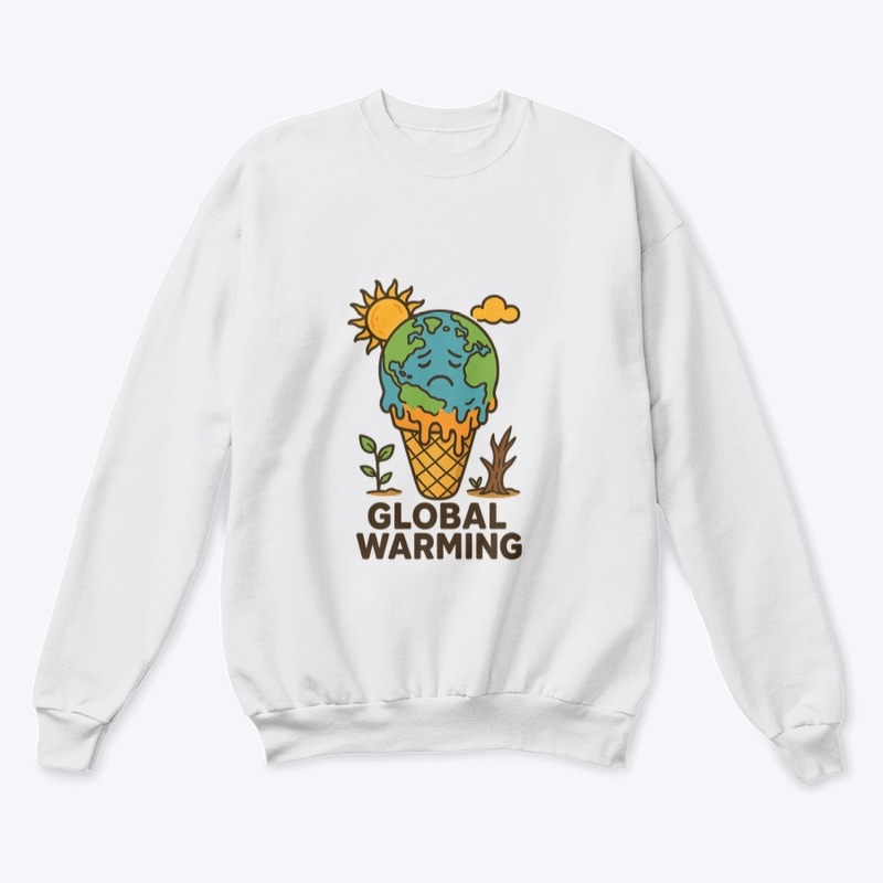🌍 Global Warming – Melting Earth Design