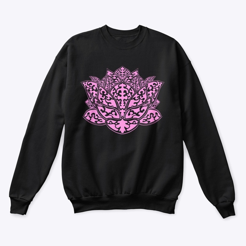 Pink tribal lotus flower
