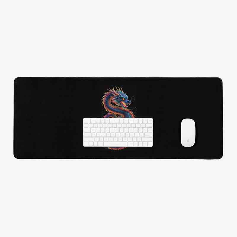 Vibrant Dragon Dreams Desk Mat
