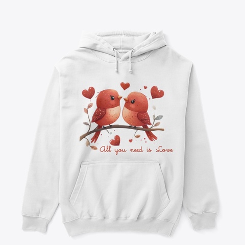 Love Bird Couple Valentine's Day Tshirt White T-Shirt Front