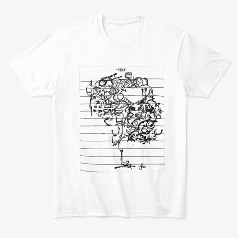 Tree Head White T-Shirt Front