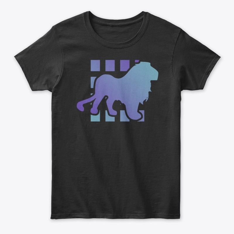 Gradient Lion Silhouette