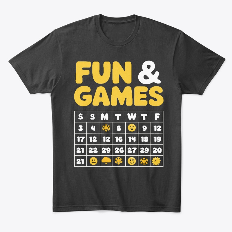 "Fun & Games" Typography Calendar desing