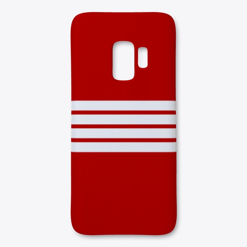 Classic White Stripes On Red