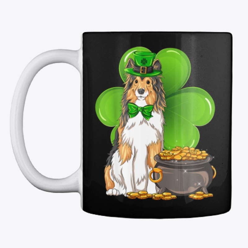 Shetland Sheepdog St Patricks Day Dog