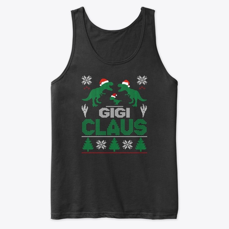 Funny Gigi Claus T-rex Christmas T-Shirt