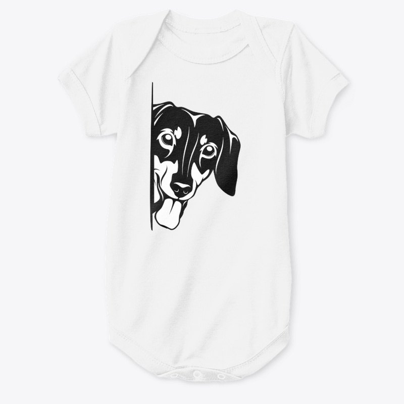 DACHSHUND  BLACK STICKER