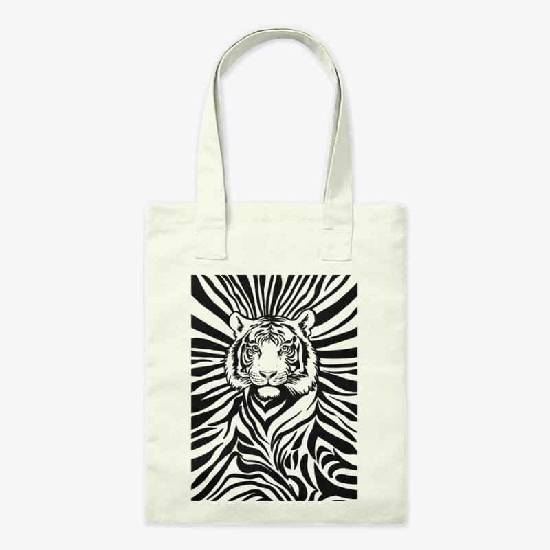 Black on White Sprawling Stripes