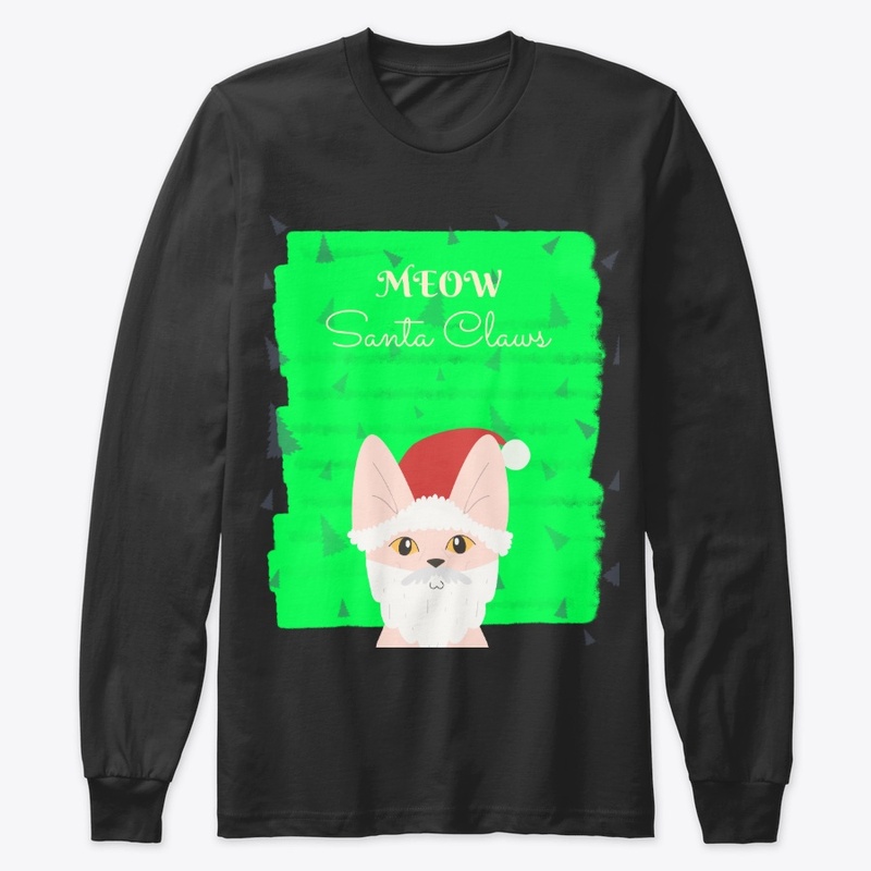 Christmas long sleeve shirt cute cat