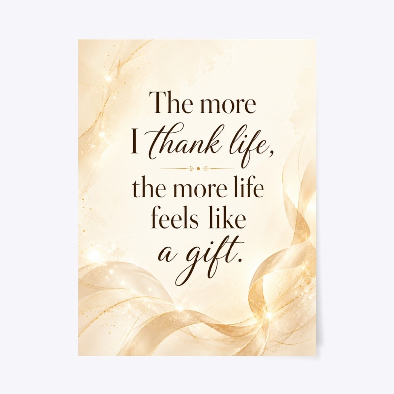 Thank Life Wall Art