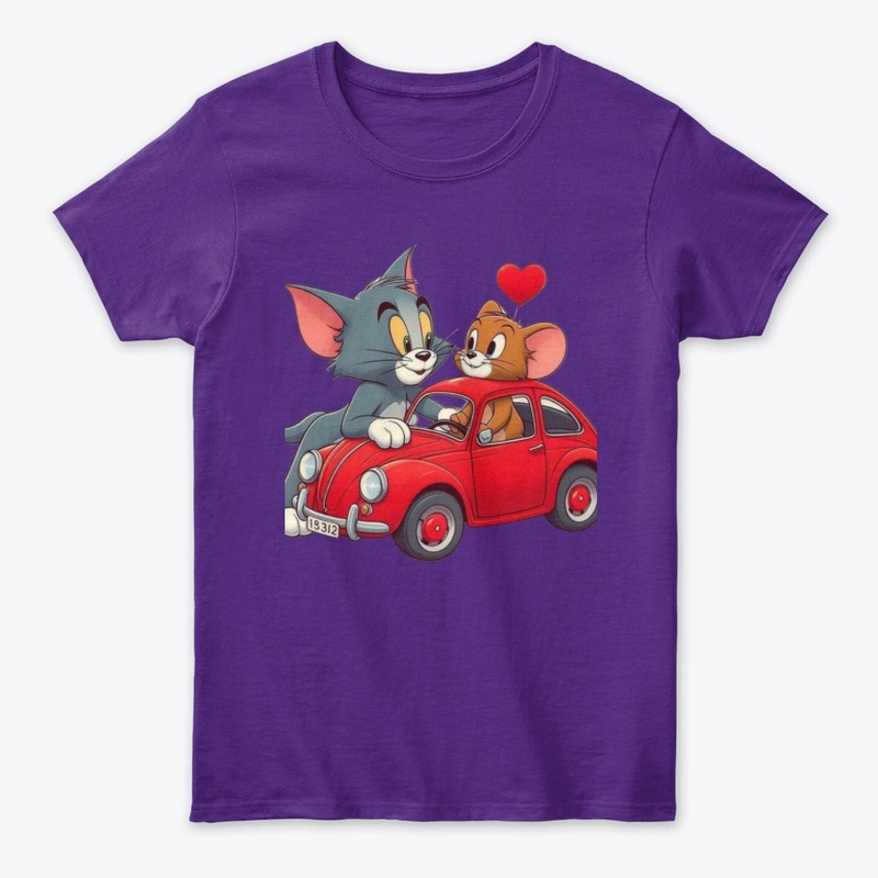 Cartoon Love Ride Kid Hoodie